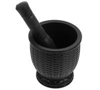 Kichvoe Mortero para Ajo de Plástico Diseño Madera Tamaño Mediano Juego 1 Pieza para Machacar Ajo y Especias en Cocina Doméstica Herramienta Práctica para Puré y Uso Gastronómico