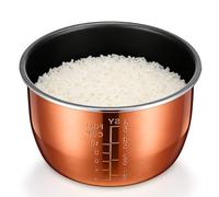 Kichvoe Olla Arrocera Eléctrica Resistente a Altas Temperaturas para Revestimiento Antiadherente de 5l, Aleación de Aluminio Adecuado para Cocinar Arroz y Sopas