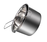 Kichvoe Olla Baño María Doble Caldera de Acero Inoxidable 201, 400 Ml, Superficie Lisa Rebabas, para Fundir Chocolate, Cera y Velas en Uso Profesional y Doméstico