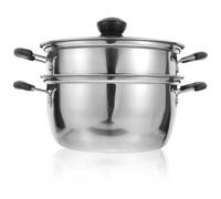 Kichvoe Olla Vaporera de Acero Inoxidable Gran Capacidad y Resistencia Corrosión, Olla para Cocinar al Vapor en Casa Tapa de Vidrio Varios estilos