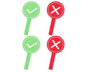 Kichvoe Paletas de Votación Portátiles 4 Piezas, Juego de Señalización para Aula 2 Paletas Rojas y 2 Verdes, Material Didáctico de Espuma, Tablero de Respuesta para Jueces y Docentes