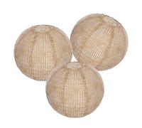 Kichvoe Pantalla de Lámpara Colgante Redonda de Lino Vintage 3 Piezas Difusión de Luz y Brillo Cálido para Decoración de Dormitorio y Recepción de Boda