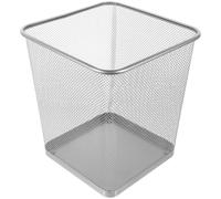 Kichvoe Papelera de Malla Metálica Pequeña Plateada para Oficina y Hogar, Cubo de Basura Cuadrado Ventilado, Papelera de Alambre para Reciclaje en Dormitorio, Cocina y Baño