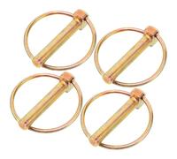 Kichvoe Pasadores de Bloqueo de Resorte 8x45 Mm 4 Unidades con Anilla para Remolques, Tractores Agrícolas y Cortacésped, Clips de Retención Resistentes para Fijación Segura y Uso Pesado