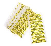 Kichvoe Pegatinas de Seguridad Triangulares Autoadhesivas de Advertencia Eléctrica Amarillas 2,5x2,5 Cm 400 Unidades para Señalización de Riesgo Eléctrico en Cuadros y Cajas