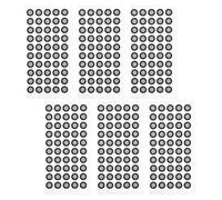 Kichvoe Pegatinas Reflectantes Fácil de Usar para Escáner 3D Película Pet de Alta Reflexión 50 Puntos por Hoja, 6 Hojas para Operación de Escaneo 3D