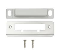 Kichvoe Placa de Seguridad para Puerta Acero Inoxidable Ligera y Duradera con Instalación Fácil para Marco de Puerta y Cerraduras Residenciales Gris