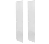 Kichvoe Placa Metálica Protectora para Puertas Interiores y Exteriores 15.74X3.93X0.23In Tornillos, Adecuado para Refuerzo de Marco y Protección contra Daños