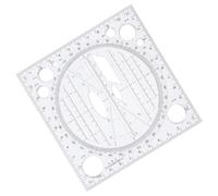 Kichvoe Plantilla de Dibujo Multiusos de Plástico Ligero, Regla Matemática Geométrica Transparente, Herramienta de Medición para Estudiantes, Adecuado para Educación y Manualidades