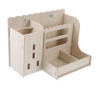 Kichvoe Porta de Conveniente para Añadir de Limpiar Alimento Fácil para Diseño Comedero Colgante Madera y Heno Conejos Chinchillas