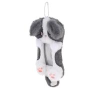 Kichvoe Porta y Llavero Tarjetas Fotográficas de Peluche Forma de Animal, Funda de Algodón Adorable para Credenciales y Tarjetas Bancarias en Oficina o Escuela