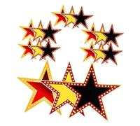 Kichvoe Recortes de Estrellas Doradas para Tablón de Firmas, 18 Hojas de Cartón para Decoración de Fiestas, Accesorios Reutilizables para Noche de Cine y Eventos Obsequios