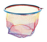 Kichvoe Red de Pesca Redonda de Aleación de Aluminio Malla Gruesa Antianzuelos, Cesta Grande y Uso Versátil para Pesca en Estanques y Playas
