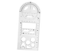 Kichvoe Regla Multifuncional para Dibujo Geométrico Giratoria de Plástico Resistente, Plantilla de Medición Escolar Transportable y Diseño Compacto, Adecuado para Arquitectos y