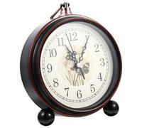Kichvoe Reloj Despertador Retro de Sobremesa Vintage Silencioso Negro