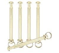 Kichvoe Remache y tuerca para abanico plegable, eje redondo de acero inoxidable dorado, 5 juegos, fáciles de usar, para reparar abanicos plegables por cuenta propia