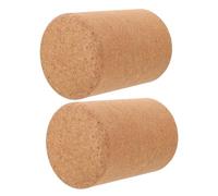 Kichvoe Rodillo de Yoga de Corcho Natural 6x15 Cm, Juego de 2 Unidades, Masaje Muscular Profundo Antideslizante, Portátil para Gimnasio, Pilates y Ejercicios de Fitness