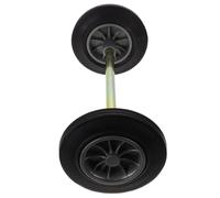 Kichvoe Rueda de Repuesto para Bote de Basura Diseño Reforzado de Goma y Hierro, Uso Pesado para Manejo Fácil en Exteriores y Gestión de Residuos