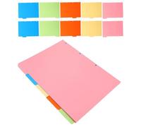 Kichvoe Separadores de Carpeta A4 4 Agujeros, Juego de 3 Paquetes de Divisores de Índice de Cartón Multicolor para Bloc de Notas, Organizador de Archivos y Suministros de Oficina