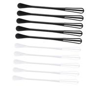 Kichvoe Set de 10 Batidores de Huevos Manuales de Plástico Pp Diseño Doble Cabeza, Combinación de Cuchara y Batidor, Fáciles de Limpiar para Utensilios de Cocina Hogar