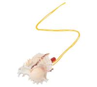 Kichvoe Silbato de Caracola Natural Cuerda Beige, Pequeño Instrumento Musical para Actuaciones y Actividades al Aire Libre, Sonido Único y Belleza Natural Color Aleatorio