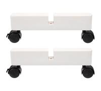 Kichvoe Soporte Base Móvil Adecuado para Oficinas y Comerciales Diseño Multifuncional en Madera, Fácil Instalación Paquete de 2 Piezas para Separador de Ambientes con Ruedas