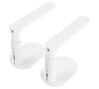 Kichvoe Soporte de Pared para Básculas Digitales Abs Blanco Diseño en L Ajustable y Protección contra Humedad Adecuado para Dormitorio o Cocina, Paquete de 2 Unidades