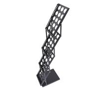 Kichvoe Soporte para Folletos Plegable de Hierro Negro A4, Revistero Vertical Multicapa Portátil Diseño Ventilado para Exposiciones, Publicidad y Tiendas Minoristas