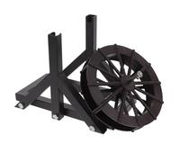 Kichvoe Soporte para Rueda de Agua Micro Giratoria con Estructura de Acero para Fuente de Agua DIY Decoración de Jardín Zen y Oficina