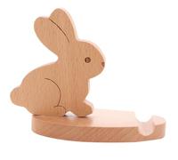 Kichvoe Soporte Protección de Conejo para Diseño de Móvil Teléfono Madera Borde Liso y Redondeado del Dispositivo Adecuado para Oficina