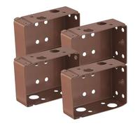 Kichvoe Soportes de Instalación para Cortinas Enrollables 4 Piezas, Soporte Lateral Marrón para Riel Superior, Accesorios para Cortinas del Hogar y Oficina, Fijación Resistente