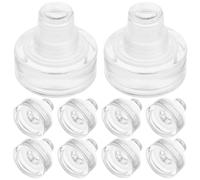 Kichvoe Tapón De Botella Único 10 Uds. Tapones De Vino De Vidrio En Forma De T Mini Tapón De Botella De Vidrio Acrílico Transparente con Silicona Hermética para Licores De Refrescos