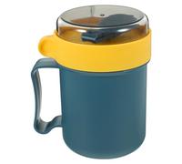 Kichvoe Taza De Sopa Para Microondas Con Tapa Y Cuchara 500 Ml Taza De Desayuno Taza De Cereal Caja De Almuerzo De Gachas Taza De Sopa Recipiente De Avena Taza De Leche Taza De Agua Para