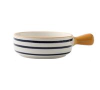 Kichvoe Tazón para Hornear y Servir Cerámico con Asa, Ensaladera Versátil para Guardar Postres y Ensaladas, Contenedor de Frutas para Uso Doméstico y Restauración