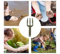 Kichvoe Tenedor de Jardinería de Hierro y Mango de Madera Antideslizante, Horquilla de Plantación y Deshierbe 2 Piezas para Cultivo en Jardín, Huerto y Flores, Herramienta Manual