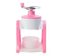 Kichvoe Trituradora de Hielo Manual Triturador de Hielo de Cocina Rosa Abs y Acero Inoxidable Manivela para Uso Doméstico y Hacer Granizados