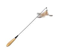 Kichvoe Varita Teaser para Gatos Plumas Reemplazables y Mango de Madera, Juguete para Gatos Interesante y Resistente, para Estimular Actividad y Evitar Mordeduras