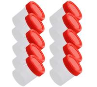 Kichvoe Vasos de Muestreo de Plástico 60 Ml Tapa de Rosca a Prueba de Fugas, 10 Unidades, Recipiente para Muestras Médicas de Orina y Heces, Envases Pequeños para Laboratorio Profesional