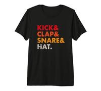 Kick Clap Snare Hat Vintage Analog Drum Synth Producer Nerd Camiseta Premium
