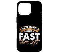 Kick Hard Run, gira rápido a la izquierda, jugador de kickball Carcasa para iPhone 16 Pro