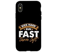 Kick Hard Run, gira rápido a la izquierda, jugador de kickball Carcasa para iPhone X/XS