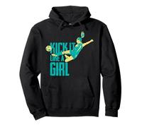 Kick It Like A Girl Camiseta de fútbol para Mujer y niña Sudadera con Capucha