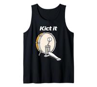 Kick It Pedal Bass Drum Drummer Musical Beat Camiseta sin Mangas