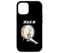 Kick It Pedal Bass Drum Drummer Musical Beat Carcasa para iPhone 12/12 Pro