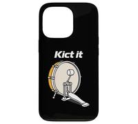 Kick It Pedal Bass Drum Drummer Musical Beat Carcasa para iPhone 13 Pro