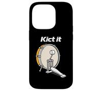 Kick It Pedal Bass Drum Drummer Musical Beat Carcasa para iPhone 14 Pro