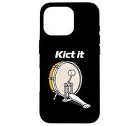 Kick It Pedal Bass Drum Drummer Musical Beat Carcasa para iPhone 16 Pro