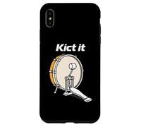 Kick It Pedal Bass Drum Drummer Musical Beat Carcasa para iPhone XS MAX