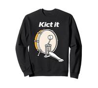 Kick It Pedal Bass Drum Drummer Musical Beat Sudadera