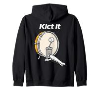 Kick It Pedal Bass Drum Drummer Musical Beat Sudadera con Capucha